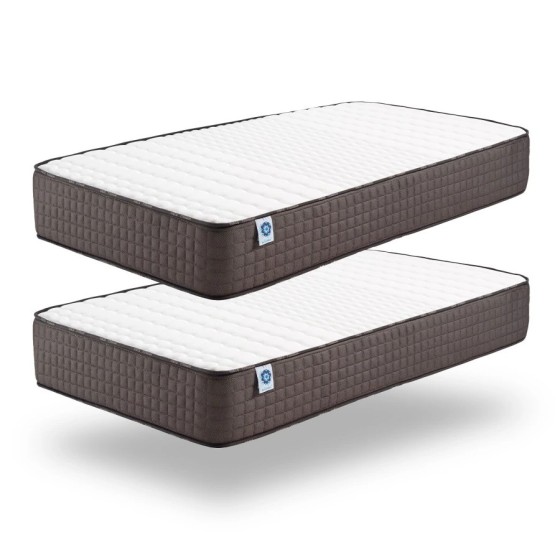 Pack of 2 Titanium mattresses 70x190 cm – high-resilience foam, memory foam, firm support and lasting comfort.
